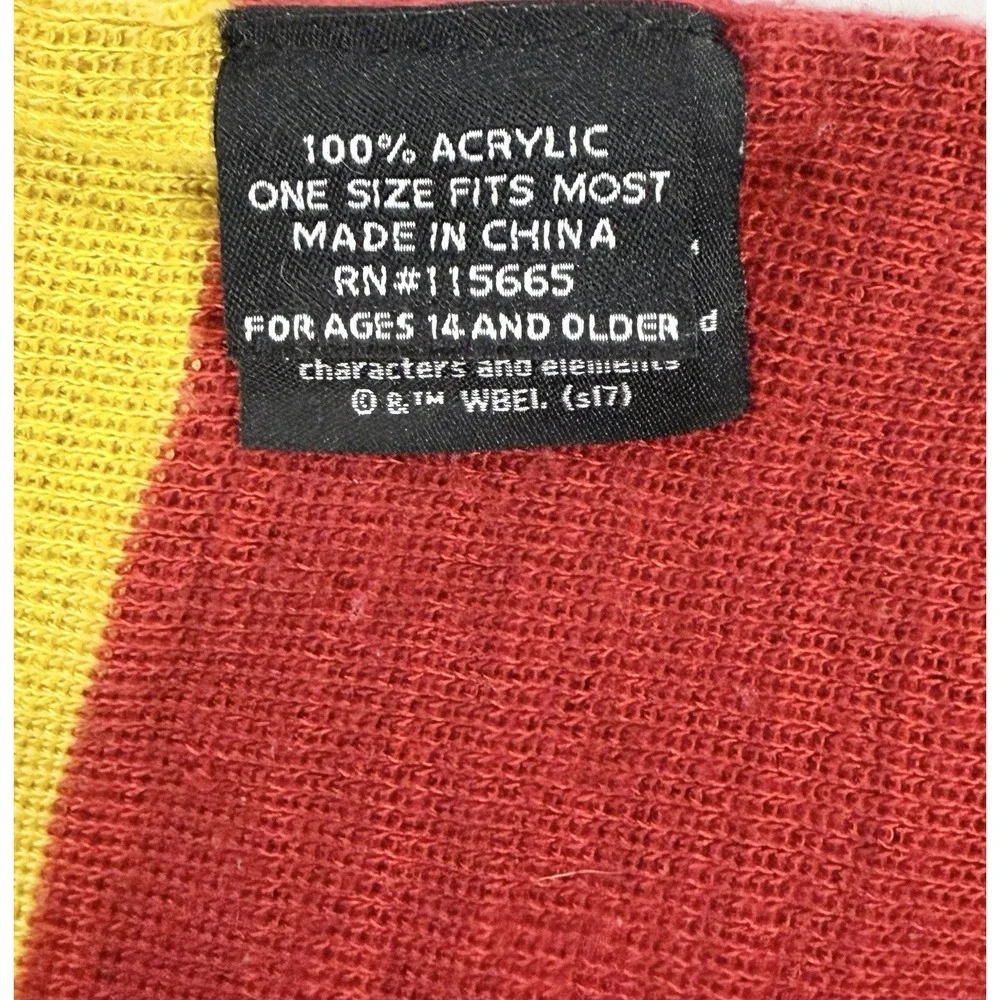 Harry Potter Gryffindor Scarf Warner Brothers Hogwarts Costume‎ Red Yellow